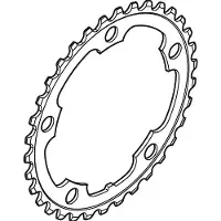 Shimano Road FC-2350 Kettingblad 7/8-speed, zilver 34T 2022 Kettingbladen