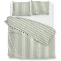 Zohome Zo Home Dekbedovertrek Righe di Percalle - smokey green 240x200/220cm