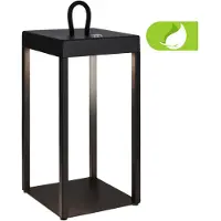 Briloner Luca – Oplaadbare Tafellamp lantaarn – dimbaar buitenlap – tuinverlichting – IP44 voor binnen & buiten – 31,5 x 13 x 13 cm – zwart