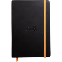 Rhodia Notitieboek Speciaal Gelinieerd PU Harde rug Zwart Niet geperforeerd