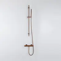 FortiFura Calvi douchekraan met glijstangset met staafhanddouche, gladde doucheslang - PVD - geborsteld koper SW970053/SW970036/SW799407/SW970046/