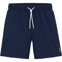 BOSS Zwemshorts 'Iconic' beige / donkerblauw / zwart / wit