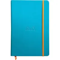 Rhodia Rhodiarama Webnotebook - Gelinieerd 96 vellen - 5 1/2 x 8 1/4 - Turquoise omslag 118747C