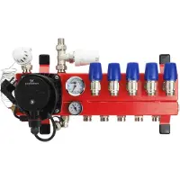 U-Tube Systems Compact Stalen Front Stadswarmte-Verdeler 14 Groeps