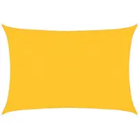 vidaXL Zonnezeil 160 g/m² rechthoekig 3,5x5 m HDPE geel