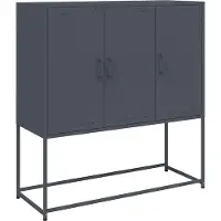 vidaXL Hoge kast 100,5x39x107 cm staal antracietkleurig