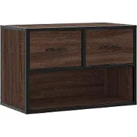 vidaXL Tv-meubel 60x31x39,5 cm bewerkt hout metaal bruin eikenkleurig