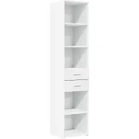vidaXL Hoge kast 40x42,5x185 cm bewerkt hout wit