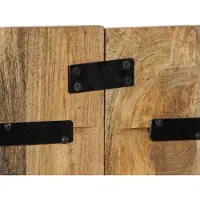 vidaXL Hoofdbord 120 cm massief ruw mangohout