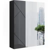 Vicco Irma Badkamerspiegelkast – 60 x 75 cm Antraciet hoogglans/antraciet