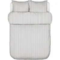 Marc O'Polo Dekbedovertrek Classic Fine Stripe Anthracite Katoen-200 x 200 / 220 cm | 2-Persoons