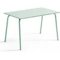 Oviala - Tuintafel van staal 120 x 70 cm in salie groen - Palavas