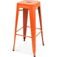 Oviala - Mat oranje barkruk - Indus