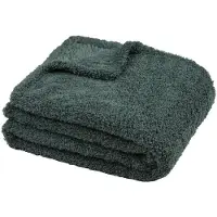 Stof Textiles Plaid/bankdeken Montreal - jade groen - 130 x 160 cm - harige polyester - 1 persoons