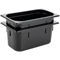 Aps GN 1/3 bak – 32,5 x 17,6 cm – diepte 150 mm – polycarbonaat zwart – 5,3 liter