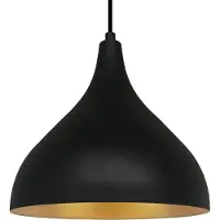 Bamyum Adash Hanglamp, 1 Vlam Zwart Metalen Hanglamp
