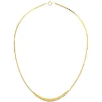 Behave – Ketting dames – Goudkleurig buisdesign 43 cm – Nikkelvrij