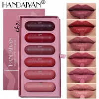 HANDAIYAN | Lipstick set van 6 | Matte Lippenstift | Mousse Lippenstift | Waterproof | Langhoudend | Make up set | Geschenkset | Giftset