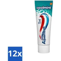 Aquafresh - Tandpasta - Coolmint - Verfrissende Adem - 75 ml - Voordeelverpakking - 12 stuks