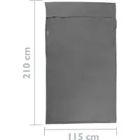 PRIMEMATIK - Reisslaapzak 115 x 210 cm grijs microfiber