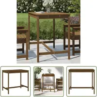 The Living Store De Living Store tuintafel, honingbruin, 121x82,5x110 cm, massief grenenhout