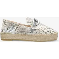 Fred de la bretoniere Women June Chain Espadille Printed Leather Light Blue-Schoenmaat 36