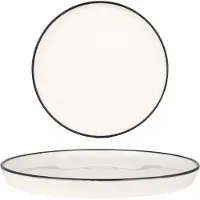RINART Dessertbord black edge porselein 20 cm set van 6