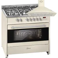 Gurari - elektrisch gasfornuis - 90 cm - 121L - GCH E 911 Cr - GCH C 046 BG 9 - afzuigkap - 90cm