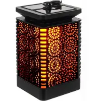 Ilso solar tuinlamp lantaarn - led - warm wit - vlamimitatie - 1 stuk