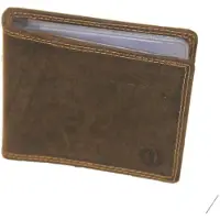 Oi Hunter bruine lederen creditcardhouder met plastic mapje voor 22 pasjes / pasjesmapje met plastic hoesjes / leren pasjeshouder voor heel veel pasjes / RFID SAFE / bruin leer / 362H