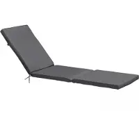 Oviala - Polyester grijze ligstoelkussen 186x53x5 cm - Picchu