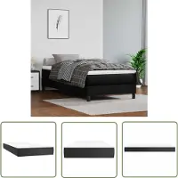vidaXL Pocketveringmatras - Kindermatras - Pocketveringmatras voor kinderen 80x160 cm kunstleer zwart - Jeugdmatras - Kidsbedding - Kinderkamers
