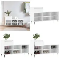 vidaXL Schoenenkast 102x36x60 cm bewerkt hout wit