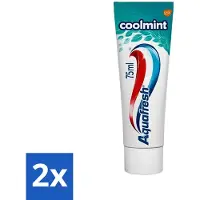 Aquafresh - Tandpasta - Coolmint - Verfrissende Adem - 75 ml - Voordeelverpakking - 2 stuks