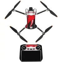 Sunnylife Stickerset - Red Shark - Mini 3 Pro en RC Controller