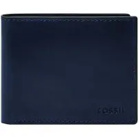 Fossil Portemonnee Derrick Bifold With Flip ID Insignia Blue Donkerblauw