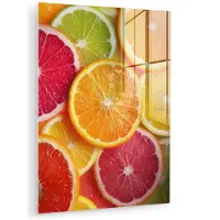 MuchoWow Glasschilderij 90x120 cm - Schilderij acrylglas - Fruit - Kleurrijk - Close up - Foto op glas - Muurdecoratie woonkamer - Wanddecoratie slaapkamer - Schilderijen