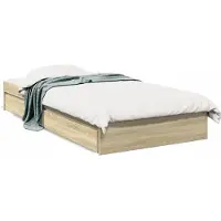 vidaXL Bedframe met lades bewerkt hout sonoma eikenkleurig 100x200 cm