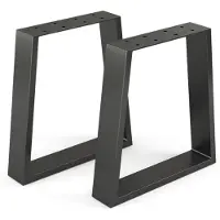 Vicco Tafelpoten – 40 x 42 cm Trapeziumvormig Zwart