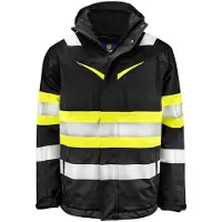Projob 6454 Gevoerde Signalistiejas En Iso 20471 Klassse 1 Heren Geel/Zwart maat L heren
