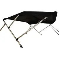 Navishade 3 Boog Biminitop Zonnetent PREMIUM H137 cm ZWART Breedte 155-169 cm