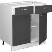Vicco Fame-Line Keukenonderkast – 80 cm, WB Marmer Antraciet-goud