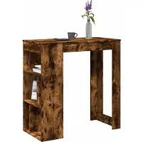 vidaXL Bartafel met rekken 102x50x103,5 cm bewerkt hout gerookt eiken
