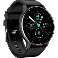 Parya Official Dark Black - Smartwatch - Smartwatch Heren - Smartwatch Dames - Stappenteller Horloge - Smartwatches - Bloeddrukmeter pols - Saturatiemeter - IOS & Android