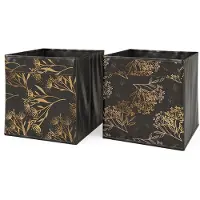 Vicco Opbergbox – 30 x 30 cm Set van 2 Optie1 Zwart/goud