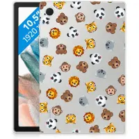 B2Ctelecom Back Cover voor Hippe Hoes voor Samsung Galaxy Tab A8 2021/2022 Dieren Emojis
