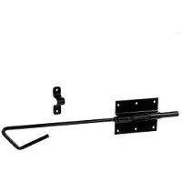 Starx Staartgrendel met handgreep en sluitplaat zwart gelakt 400 mm