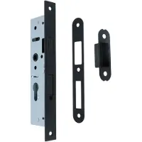 Forza Magneet smal cilinderslot PC55 Met zwarte Rechte voorplaat