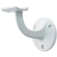 Hermeta Leuninghouder Rond opschroevend Hol aluminium wit