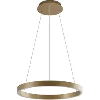 LUCANDE Slimme hanglamp Yonam, dimbaar, messing / goud, Woon-/ Eetkamer, Aluminium, Modern, Slimme hanglamp